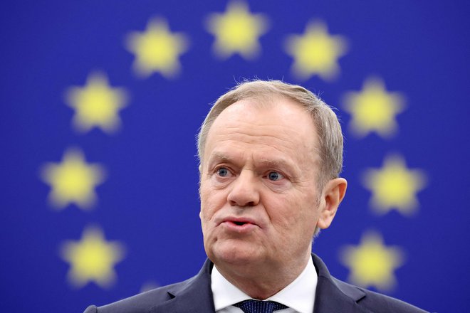 »Evropa je bila, je in vedno bo velika,« je prepričan poljski premier Donald Tusk. FOTO:  Frederick Florin/AFP