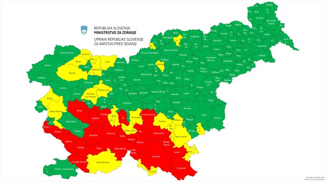 Največ radona v zaprtih prostorih je na jugu in jugovzhodu Slovenije.