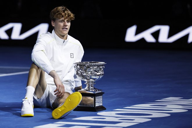 Jannik Sinner na poti do drugega zaporednega naslova v Melbournu praktično ni delal napak. Foto Tingshu Wang/Reuters