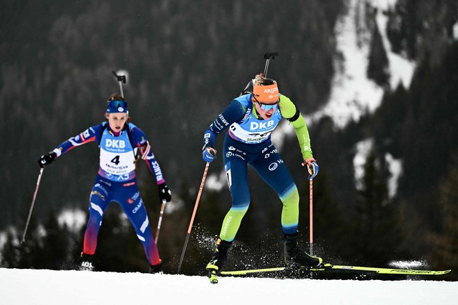 Anamarija Lampič ostaja hitra v smučini. FOTO: Marco Bertorello/AFP