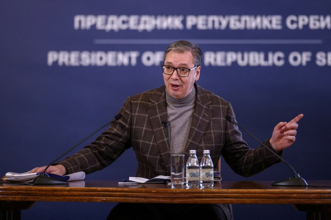 Aleksandar Vučić se bo o prihodnosti Srbije odločil v desetih dneh. FOTO: Marko Djurica/Reuters