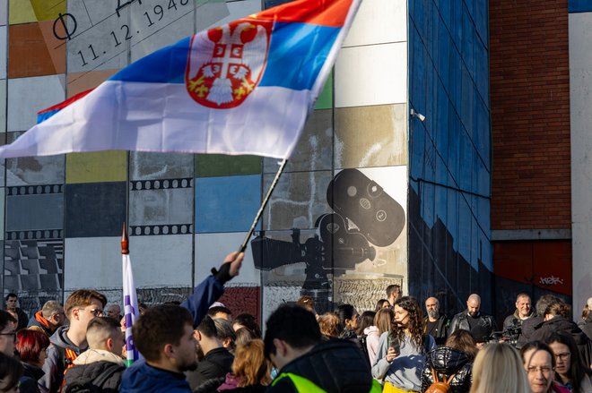 Pohod študentov proti Novemu Sadu. FOTO: Voranc Vogel/Delo