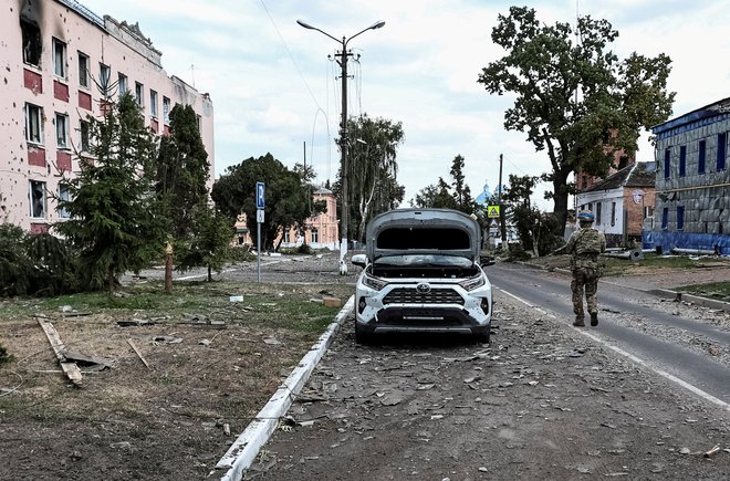 Kraj Sudža v regiji Kursk pod nadzorom Ukrajincev. FOTO: Yan Dobronosov/Reuters