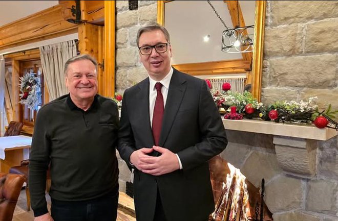 Zoran Janković, župan Ljubljane, in Aleksandar Vučić, srbski predsednik. FOTO: Instagram profil Zorana Jankovića