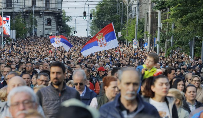 Protivladni protesti v Beogradu. Novo upanje za Evropo? FOTO: Jože Suhadolnik