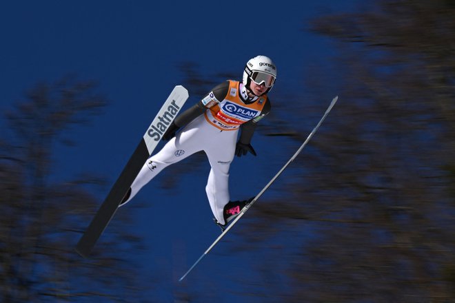 Nika Prevc je v kvalifikacijah osvojila drugo mesto. FOTO: Ina Fassbender/AFP