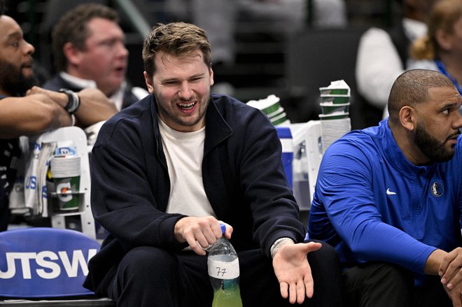 Luka Dončić bi se na parket lahko vrnil v ponedeljek. Foto Jerome Miron/Reuters