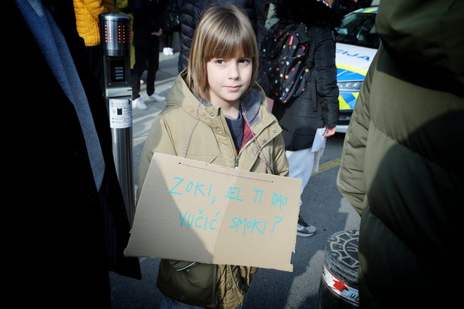 Protest v podporo srbskim študentom. FOTO: Jože Suhadolnik/Delo