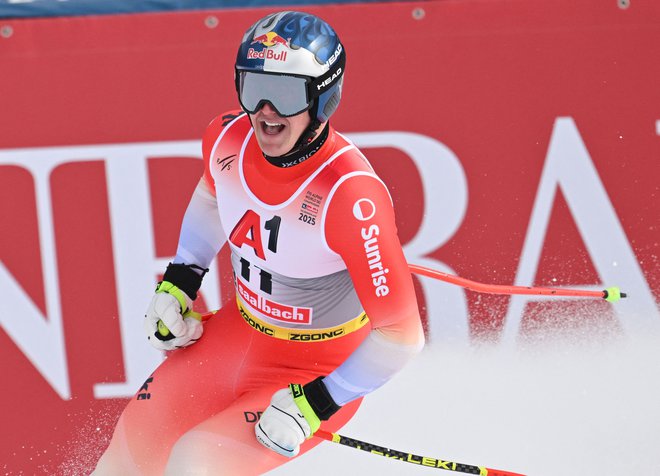 Franjo von Allmen je bil najhitrejši. FOTO: Kerstin Joensson/AFP