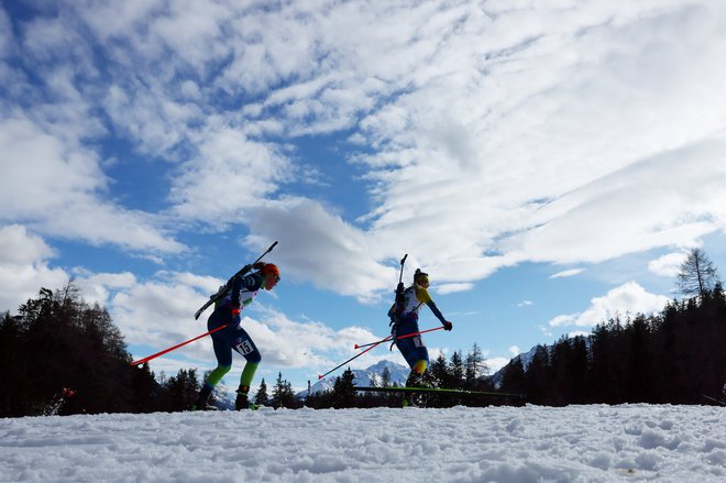 Slovenska mešana štafeta (na fotografiji levo Anamarija Lampič) je pristala na 11. mestu. FOTO: Denis Balibouse/Reuters