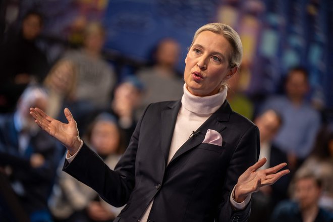 Alice Weidel v Nemčiji simbolizira vse, kar gre stran od povojne zgodovine te države. FOTO: Michael Kappeler/AFP