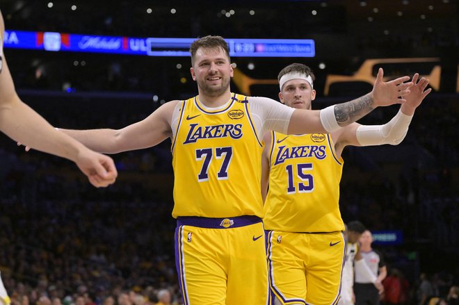 Luka Dončić je po podatkih Forbesa na devetem mestu med košarkarji lige NBA po skupnem letnem zaslužku. FOTO: Jayne Kamin-Oncea/Usa Today Sports