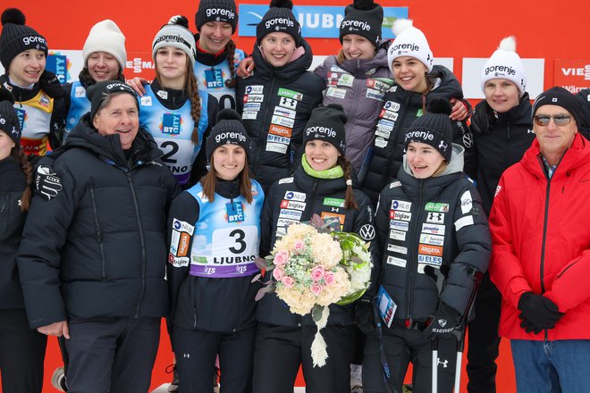 Sobotno slavje slovenske reprezentance. Foto Voranc Vogel