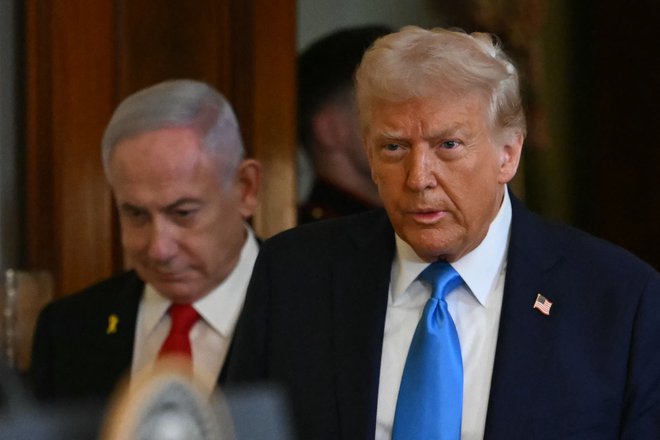 Netanjahu je izjavil, da je Trump »najboljši prijatelj, kar jih je Izrael kdaj imel v Beli hiši«. FOTO: Andrew Caballero Reynolds/AFP