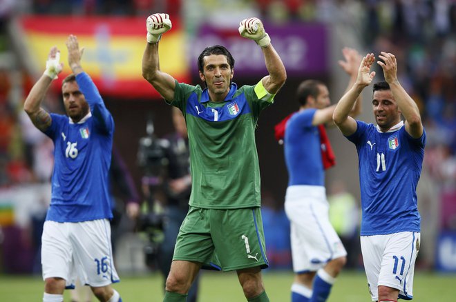 Buffon je z Italijo leta 2006, leto pred rojstvom Lousia, osvojil naslov svetovnega prvaka. FOTO: Kai Pfaffenbach/Reuters