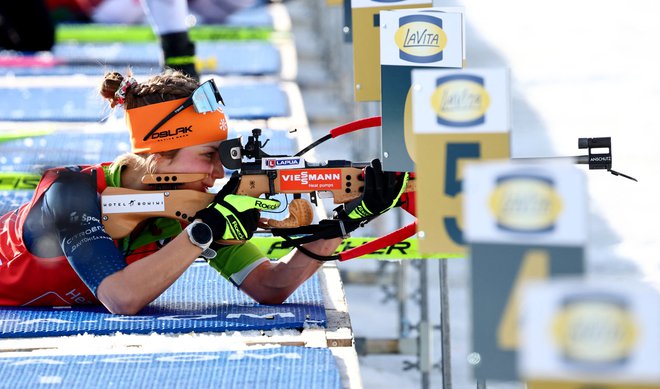 Lena Repinc je prispevala svoj delež k šestemu mestu. FOTO: Denis Balibouse/Reuters