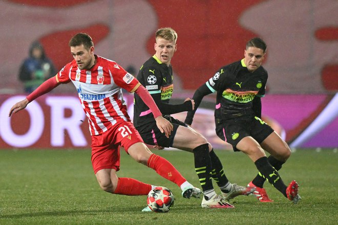 Timi Max Elšnik je podal za dva gola Crvene zvezde.

Foto Andrej Isaković/AFP