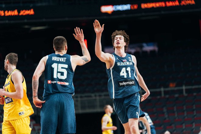 Na prvi tekmi je dober vtis pustil tudi Žiga Daneu. FOTO: Fiba