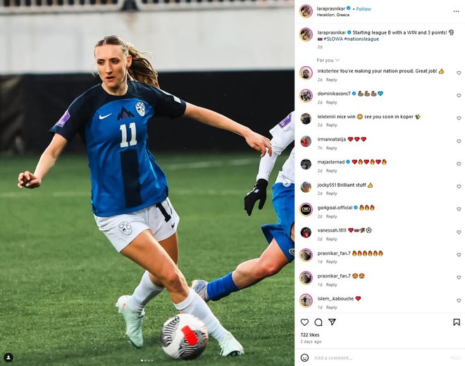 Lara Prašnikar FOTO: Instagram