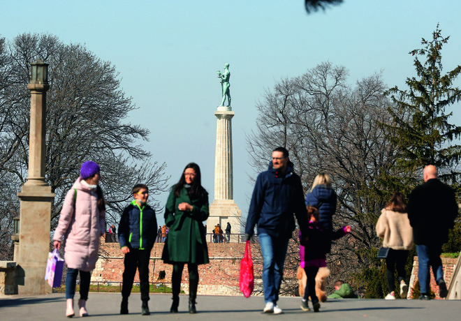 Zmagovalec na Kalemegdanu ni samo spomenik. Je simbol upora, moči in boja, ki so vedno v duši Beograda. FOTO: Oliver Bunić/ Blic