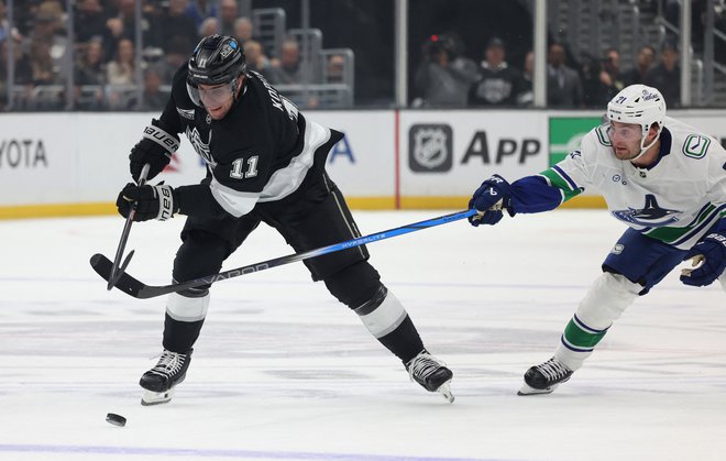 Anže Kopitar je ostal brez točke. FOTO: Jason Parkhurst/Imagn Images Via Reuters Connect