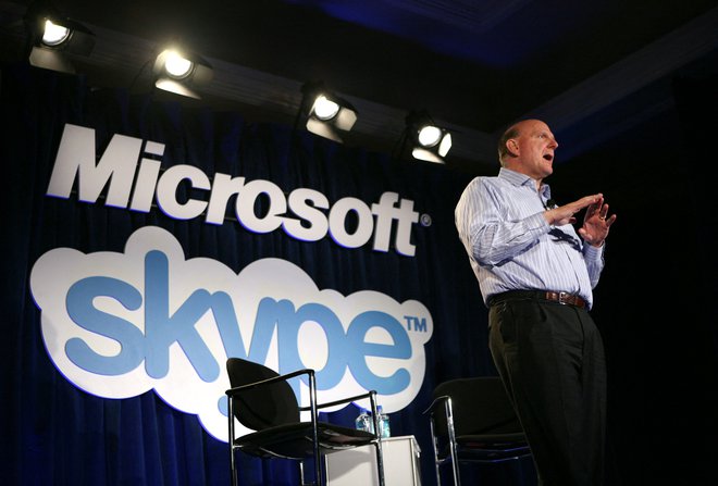 Skype, ki deluje že od leta 2003, bo nadomestil microsoft teams. FOTO: Kimihiro Hoshino/AFP