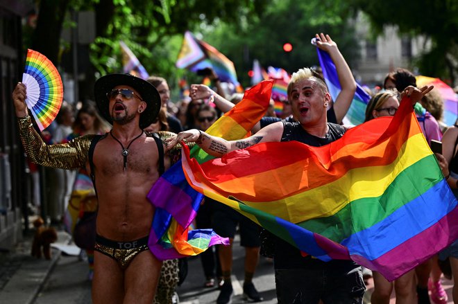 Parada ponosa v Budimpešti bo letos tridesetič, kot običajno konec junija. FOTO: Marton Monus/Reuters