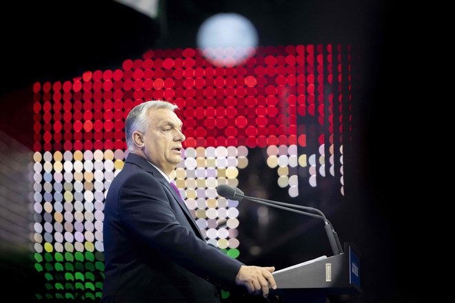 V letrošnjem nagovoru državi je Viktor Orban napovedal omejitev Parade ponosa. FOTO: Zoltan Fischer/AFP