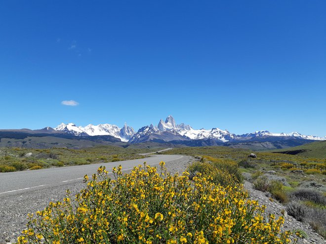 Spomin na znameniti Fitz Roy, El Chalten, Argentina FOTO: The Bike Wanderers