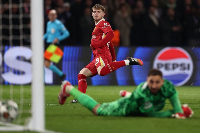 Harvey Elliott je dosegel gol 47 sekund za tem, ko je vstopil v igro. FOTO: Franck Fife/AFP