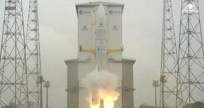 Ariane 6 je uspešno poletela. FOTO: Arianespace


 
