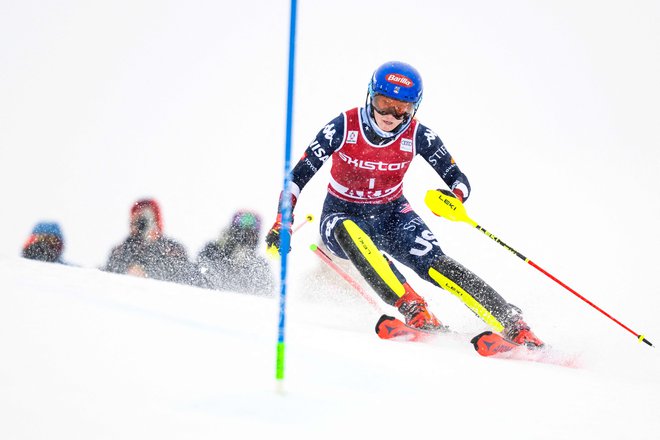 Mikaela Shiffrin je izenačila še en rekord Ingemarja Stenmarka. FOTO: Pontus Lundahl/AFP