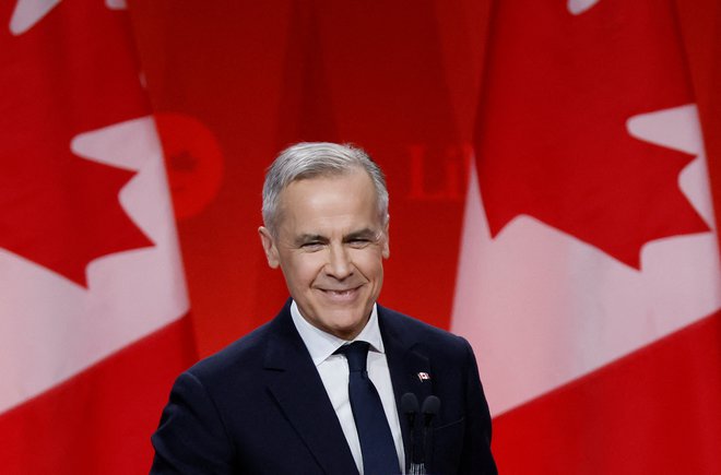 Former Bank of Canada and Bank of England governor Mark Carney smiles as he speaks after winning the race to become leader of Canada's ruling Liberal Party and will succeed Justin Trudeau as Prime Minister, in Ottawa, Ontario, Canada, March 9, 2025. REUTERS/Blair Gable