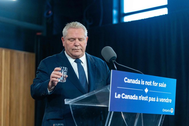 Premier kanadskega Ontaria Doug Ford je ZDA obljubil udarec tam, kjer boli.  Foto: Katherine Ky Cheng Getty Images Via Afp