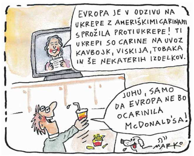 Ni še tako hudo. KARIKATURA: Marko Kočevar