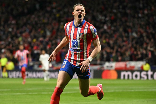 Conor Gallagher je zadel za Atletico že v prvi minuti. FOTO: Javier Soriano/AFP