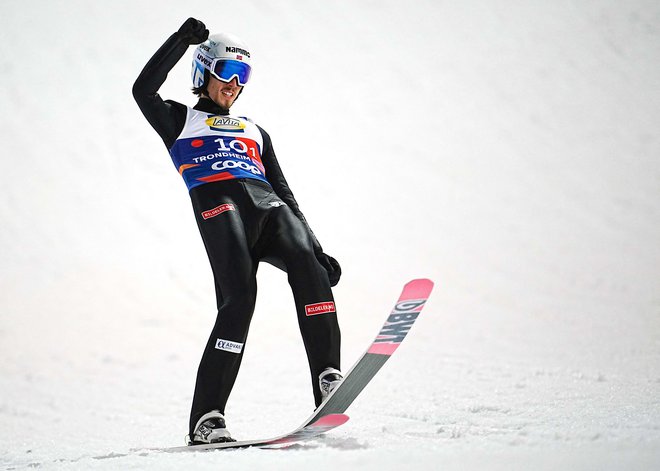 Johann Andre Forfang in Marius Lindvika sta bila suspendirana.  FOTO: Georg Hochmuth/AFP