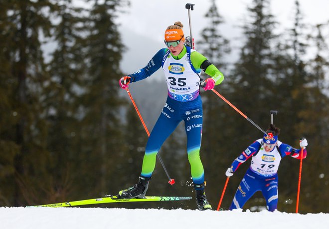 Anamarija Lampič je pritekla do tretjega mesta. FOTO: Matej Družnik