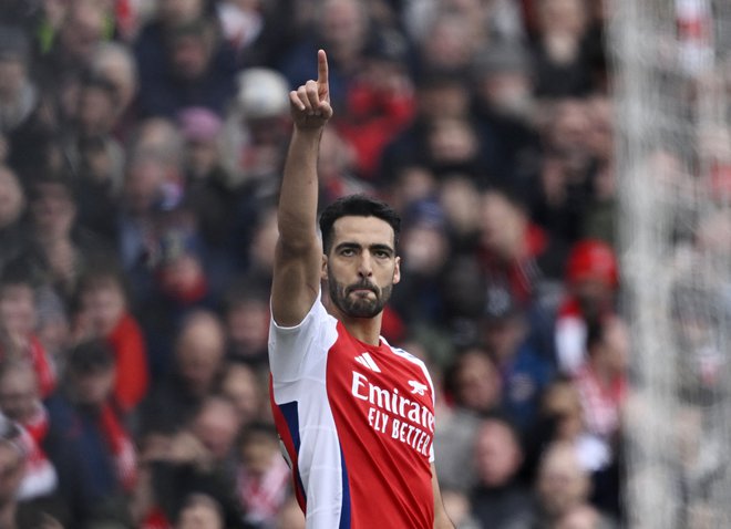 Mikel Merino je bil mož odločitve za Arsenal. FOTO: Tony O Brien/Reuters