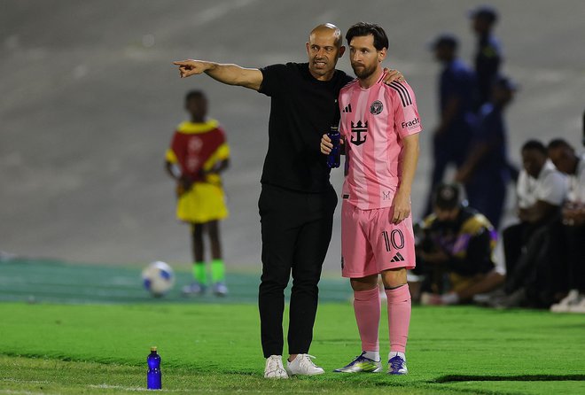 Trener Interja iz Miamija Javier Mascherano in Lionel Messi sta v tej sezoni združila moči, kot nekoč pri Barceloni. A v različnih vlogah. FOTO: Kevin C. Cox/Getty Images Via AFP