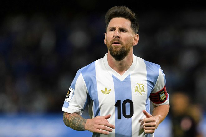 Lionel Messi je najboljši strelec južnoameriških kvalifikacij za svetovno prvenstvo leta 2026. FOTO: Juan Mabromata/AFP