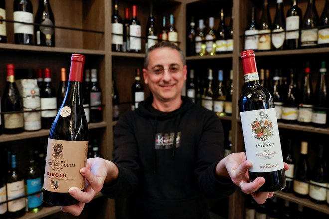 Italija je kot velika izvoznica vina za previdne ukrepe proti ZDA. FOTO: Remo Casilli/Reuters