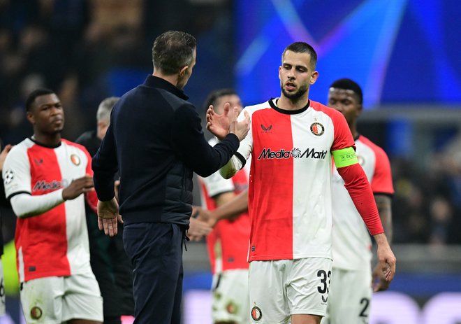 David Hancko, kapetan Feyenoorda, je med udarnimi slovaškimi aduti. FOTO: Daniele Mascolo/Reuters