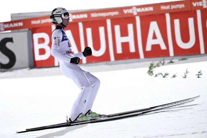 Anže Lanišek je odlično skakal v Lahtiju. FOTO: Emmi Korhonen/AFP